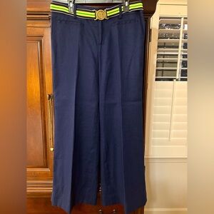 NWT Lilly Pulitzer Navy Linen Pants
